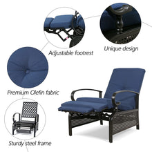 Load image into Gallery viewer, Outdoor Recliner Adjustable Patio Reclining Lounge Chair with Olefin Cushion
