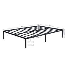 Load image into Gallery viewer, Modern Full Metal Queen Size Bed with Slat Support - NO Mattress - No Box Spring Needed
