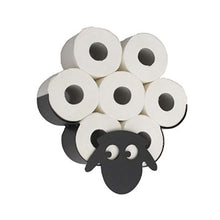 Load image into Gallery viewer, Sheep Toilet Paper Roll Holder,Metal Wall Mounted Bathroom Tissue Storage Organizer
