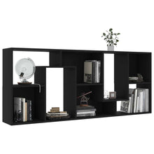 Load image into Gallery viewer, Book Cabinet Black 26.4&quot;x9.4&quot;x63.4&quot; Chipboard
