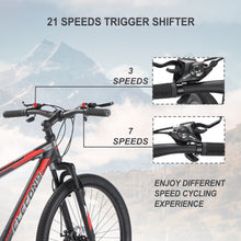 Load image into Gallery viewer, S26102 Elecony 26 Inch Mountain Bike; Shimano 21 Speeds with Mechanical Disc Brakes; High-Carbon Steel Frame; Suspension MTB Bikes Mountain Bicycle for Adult &amp; Teenagers

