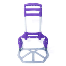 Load image into Gallery viewer, Portable Aluminium Cart Folding Dolly Push Truck Hand Collapsible Trolley Luggage Purple
