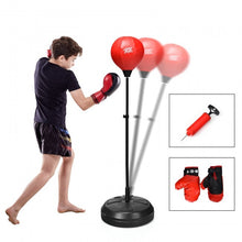 Load image into Gallery viewer, Both Adults And Kids Hand-Eye Coordination Ability Adjustable Height Boxing Punching Bag Stand Set
