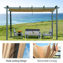 Load image into Gallery viewer, Outdoor Living  Outdoor Retractable Pergola with Weather-Resistant Canopy Aluminum Gar
