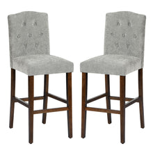 Load image into Gallery viewer, Set of 2 traditional Upholstered high stools, black
