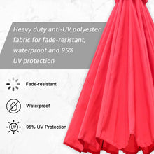Load image into Gallery viewer, 9 Ft Offset Hanging Market Patio Umbrella w/Easy Tilt Adjustment for Backyard, Poolside, Lawn and Garden, Red
