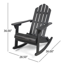 Load image into Gallery viewer, Outdoor lounging hollywood adirondack gray rocking chair
