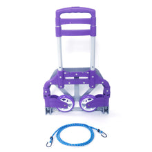 Load image into Gallery viewer, Portable Aluminium Cart Folding Dolly Push Truck Hand Collapsible Trolley Luggage Purple
