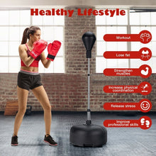 Load image into Gallery viewer, Both Adults And Kids Hand-Eye Coordination Ability Adjustable Height Boxing Punching Bag Stand Set
