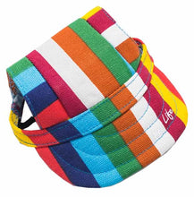 Load image into Gallery viewer, Pet Life &#39;Colorfur&#39; Floral Uv Protectant Adjustable Fashion Dog Hat Cap
