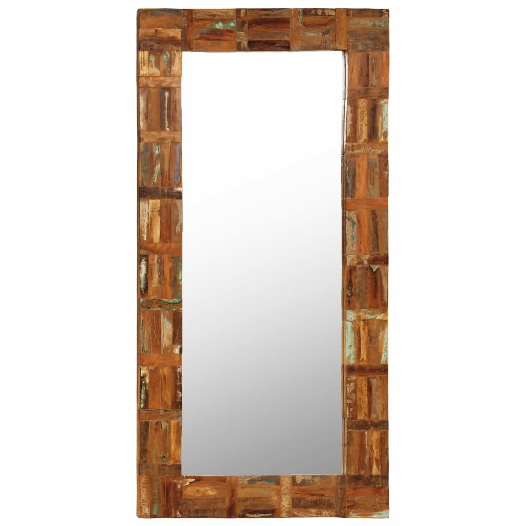 Wall Mirror Solid Reclaimed Wood 23.6