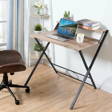 Load image into Gallery viewer, 29.6\&quot; foldable desk with tier
