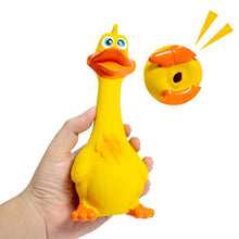 Load image into Gallery viewer, Pet Latex Bite Toy Grows Strangely Standing Chicken Big Mouth Duck Latex Sounding Bite Resistant Dog Toy
