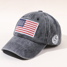 Load image into Gallery viewer, New baseball hat washed and made old letters peaked cap tide men and women American flag cotton multicolor hat
