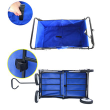 Load image into Gallery viewer, Outdoor  Folding Wagon Garden ;  Large Capacity Folding Wagon Garden Shopping Beach Cart ; Heavy Duty Foldable Cart;  for Outdoor Activities;  Beaches;  Parks;  Camping
