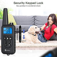 Load image into Gallery viewer, Dog Training Collar with Remote; Electronic Dog Shock Collar with Beep; Vibration; Shock; Light and Keypad Lock Mode; Waterproof Electric Dog Collar Set for Small Medium Large Dogs
