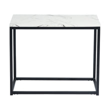Load image into Gallery viewer, Modern Open Rectangular Wood Side End Accent Table Living Room Storage Small End Table, 28 Inch, Marble
