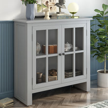 Load image into Gallery viewer, 31.5&#39;&#39; Wood Accent Buffet Sideboard Storage Cabinet with Doors and Adjustable Shelf
