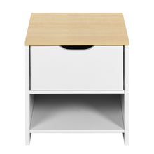 Load image into Gallery viewer, 19.7&#39;&#39; Tall 1 - Drawer Nightstand in White/Beige
