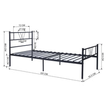 Load image into Gallery viewer, Metal Bed Frame Twin Size with Headboard and Footboard Single Platform Mattress Base,Metal Tube(twinsize, black) No Box Spring Needed
