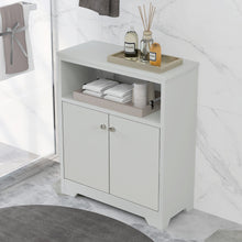 Load image into Gallery viewer, Grey Bathroom Storage Cabinet with Adjustable Shelves, Freestanding Floor Cabinet for Home Kitchen, Easy to Assemble
