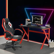 Load image into Gallery viewer, Gaming Desk, 47.2&quot; Gaming Workstation with Cup Holder, Headphone Hook, Gamepad Bracket, Cable Management, Home Office Computer Desk Writing Table Students PC Desk
