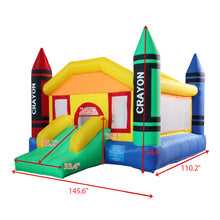 Load image into Gallery viewer, Bounce House Castle with Slide, Storage Bag, Inflatable Jumper House for Kids Aged 3-10, Castle Bouncer for Indoor and Outdoor
