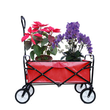 Load image into Gallery viewer, Outdoor  Folding Wagon Garden ;  Large Capacity Folding Wagon Garden Shopping Beach Cart ; Heavy Duty Foldable Cart;  for Outdoor Activities;  Beaches;  Parks;  Camping
