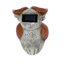 Load image into Gallery viewer, Garden Statue Owl Figurines; Solar Powered Resin Animal Sculpture with 5 Led Lights for Patio; Lawn;  Garden Decor
