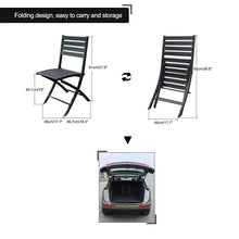 Load image into Gallery viewer, Outdoor Folding Chair Set of 2 All Weather Aluminum Patio Chairs
