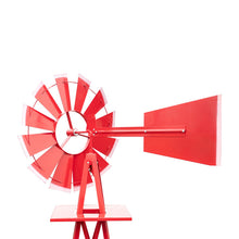 Load image into Gallery viewer, 8FT Weather Resistant Yard Garden Windmill Red
