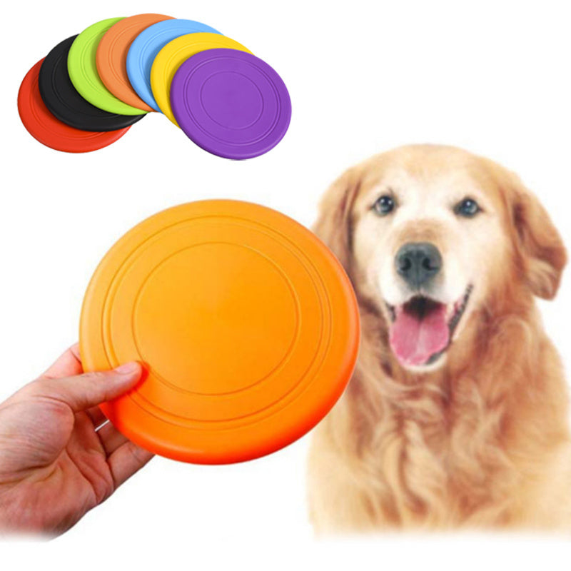 7 Colors Puppy Medium Dog Flying Disk Safety TPR Pet Interactive Toys for Large Dogs Golden Retriever Shepherd Training Supplies