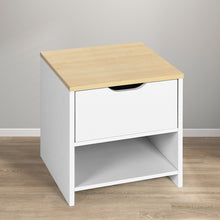 Load image into Gallery viewer, 19.7&#39;&#39; Tall 1 - Drawer Nightstand in White/Beige
