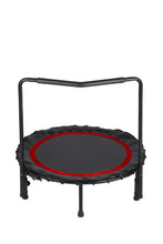 Load image into Gallery viewer, 36&quot;Foldable Mini Trampoline,Fitness Trampoline with Adjustable Handrail and Safety
