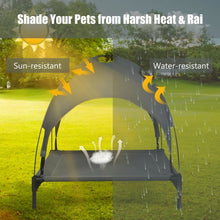 Load image into Gallery viewer, Portable Elevated Outdoor Pet Bed with Removable Canopy Shade
