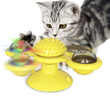 Load image into Gallery viewer, Spinning windmill teasing cat toy luminous mint sucker toy cat biting self-excited toy 2 windmills
