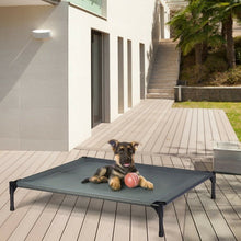 Load image into Gallery viewer, Portable Elevated Outdoor Pet Bed with Removable Canopy Shade
