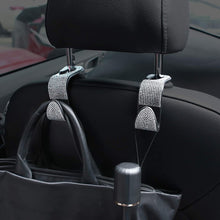 Load image into Gallery viewer, 4 Pack Car Seat Headrest Hooks Bling Rhinestone Diamond Car Seat Hanger Back Seat Organizer For Purse Groceries Bag Handbag

