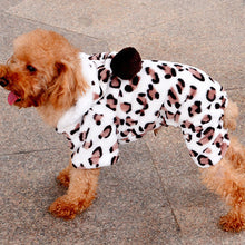 Load image into Gallery viewer, Leopard Warm Winter Pet Dog Puppy Clothes Hoodie Jumpsuit Pajamas Outwear
