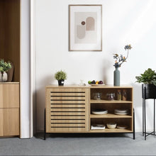 Load image into Gallery viewer, Sideboard Open Door Cabinet with Three Shelves Storage for Kitchen &amp; Dining Storage
