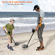 Load image into Gallery viewer, Metal Detector for Adults Professional Waterproof-Adjustable High Accuracy Beach Metal Detector with Ground Balance,All Metal &amp; DISC &amp; Notch &amp; Pinpoint 4 Modes, 10&quot; IP68 Coil, Advanced DSP Chip
