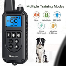 Load image into Gallery viewer, Dog Training Collar with Remote; Electronic Dog Shock Collar with Beep; Vibration; Shock; Light and Keypad Lock Mode; Waterproof Electric Dog Collar Set for Small Medium Large Dogs
