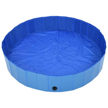 Load image into Gallery viewer, Foldable Dog Swimming Pool Blue 63&quot;x11.8&quot; PVC
