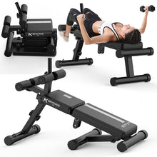 Load image into Gallery viewer, Adjustable Bench,Utility Weight Bench for Full Body Workout- Multi-Purpose Foldable incline/decline Bench (Black)
