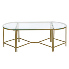 Load image into Gallery viewer, Combination Coffee Table Set Plus 2 End Side Table 3 Different Usage with Glass Top
