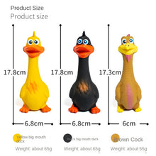 Load image into Gallery viewer, Pet Latex Bite Toy Grows Strangely Standing Chicken Big Mouth Duck Latex Sounding Bite Resistant Dog Toy
