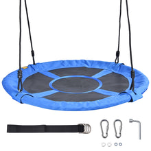 Load image into Gallery viewer, 700LBS Weight Capacity 40&quot; Flying Saucer Swing for Kids Outdoor, Large Round Tire Swings for Trees and Swingset, Strong Heavy Duty for Outside Playground, Blue
