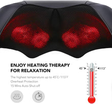 Load image into Gallery viewer, Neck And Shoulder Massage Shiatsu Back Massager With Optional Heat And 3 Intensity Adjustable For Muscle Pain Relief
