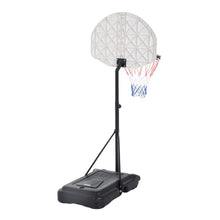 Load image into Gallery viewer, 28&quot; x 19&quot; Backboard Adjustable Pool Basketball Hoop System Stand Kid Poolside Swimming Water Maxium Applicable Ball Model 7# White &amp; Black

