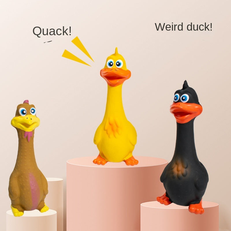 Pet Latex Bite Toy Grows Strangely Standing Chicken Big Mouth Duck Latex Sounding Bite Resistant Dog Toy